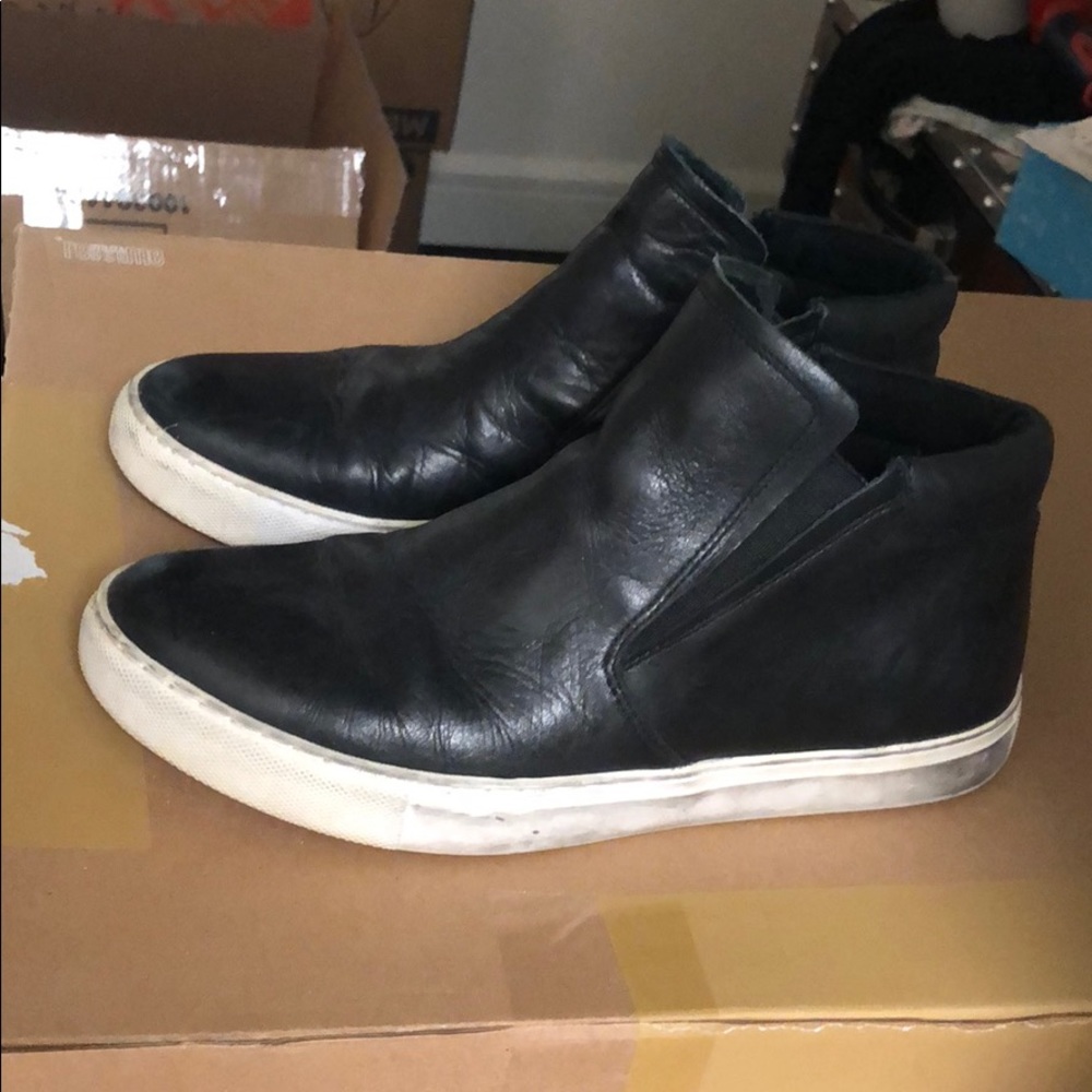 Kanneth cole slide sneakers black leather